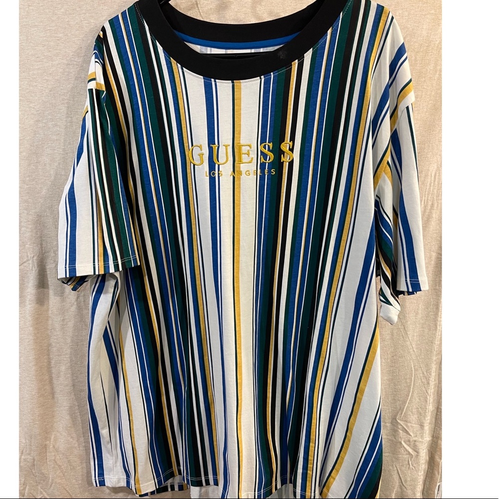 Guess T Shirt Vertical Striped